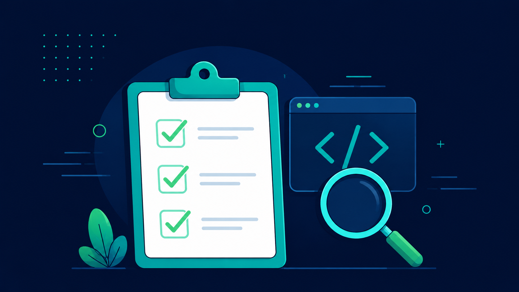 Checklist illustration representing how to evaluate a software development company in Noida