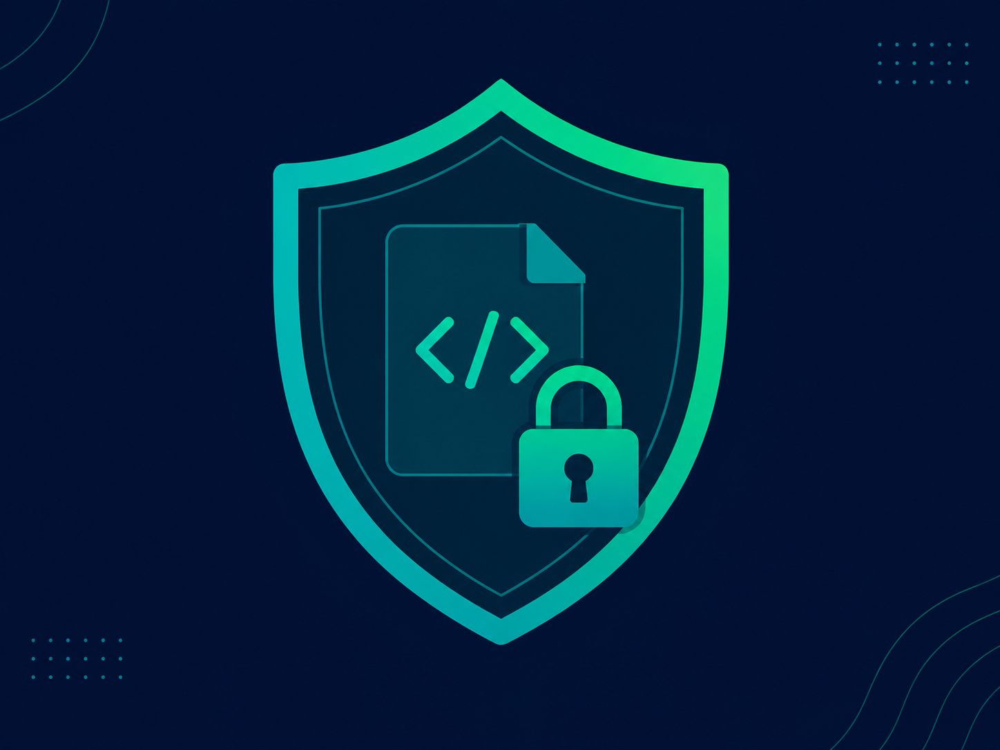 Shield illustration representing IP protection and source code ownership in outsourced development