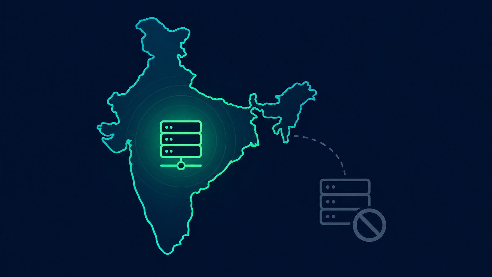 Illustration showing payment data required to stay within India under RBI data localisation rules