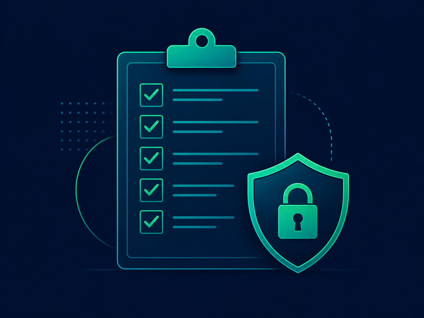 Checklist illustration representing a pre-launch RBI compliance review for fintech apps